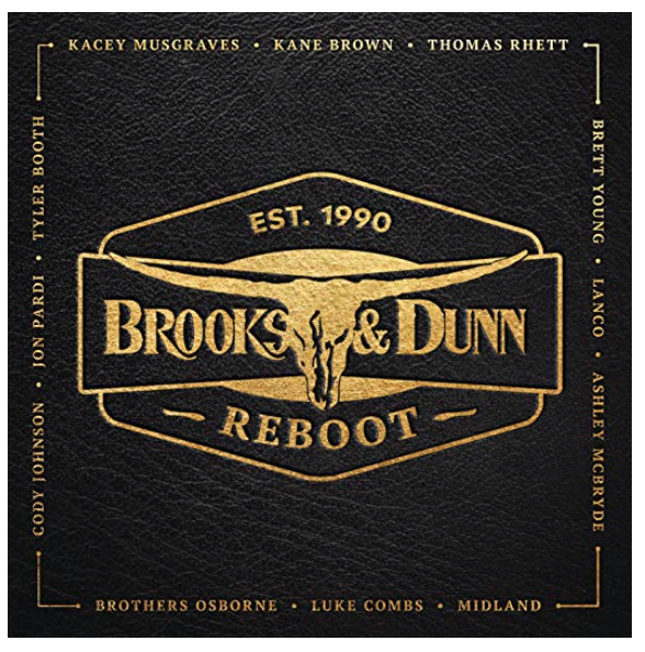 Brooks and Dunn's Reboot album cover showing their logo and names