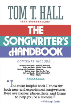 Fairly plain book cover of The Songwriter's Handbook with a testimonial from Johnny Cash